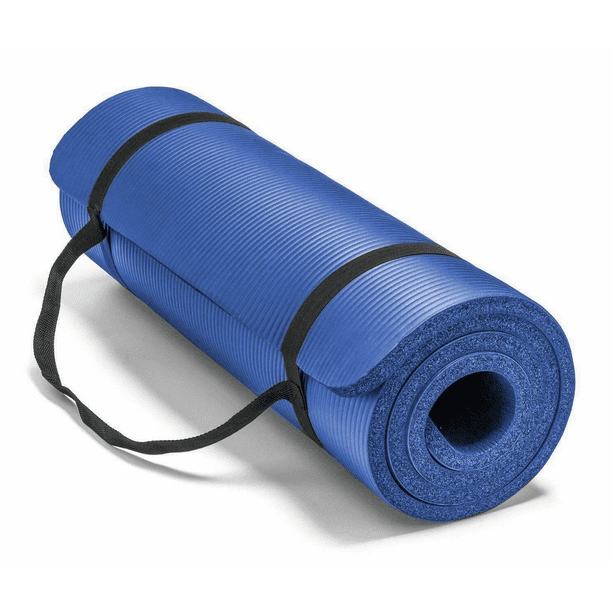 Yoga Pilates Mat with Strap 72 x 24 10mm Gym Extra Thick Exercise Pad Workout